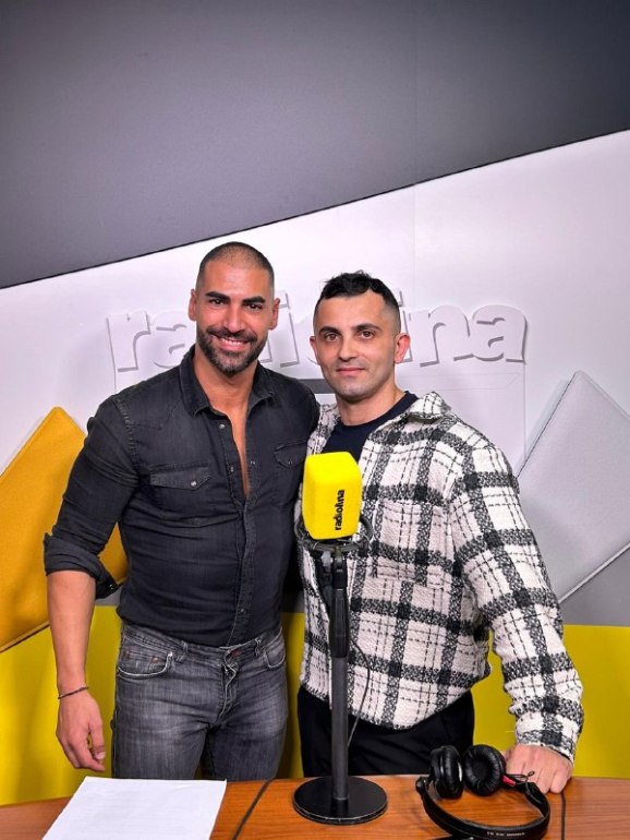 Riccardo Spiga e Federico Messinas negli studi di Radiolina